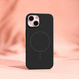 iPhone 12/12 Pro Silicone Thin Deksel - MagSafe Kompatibel - Svart