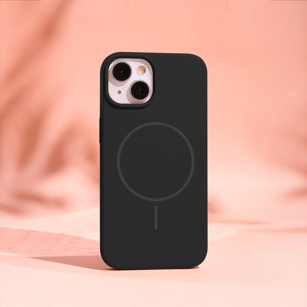 iPhone 16 Silicone Thin Deksel - MagSafe Kompatibel - Svart