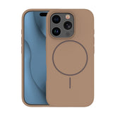 iPhone 14 Silicone Thin Deksel - MagSafe Kompatibel - Brun