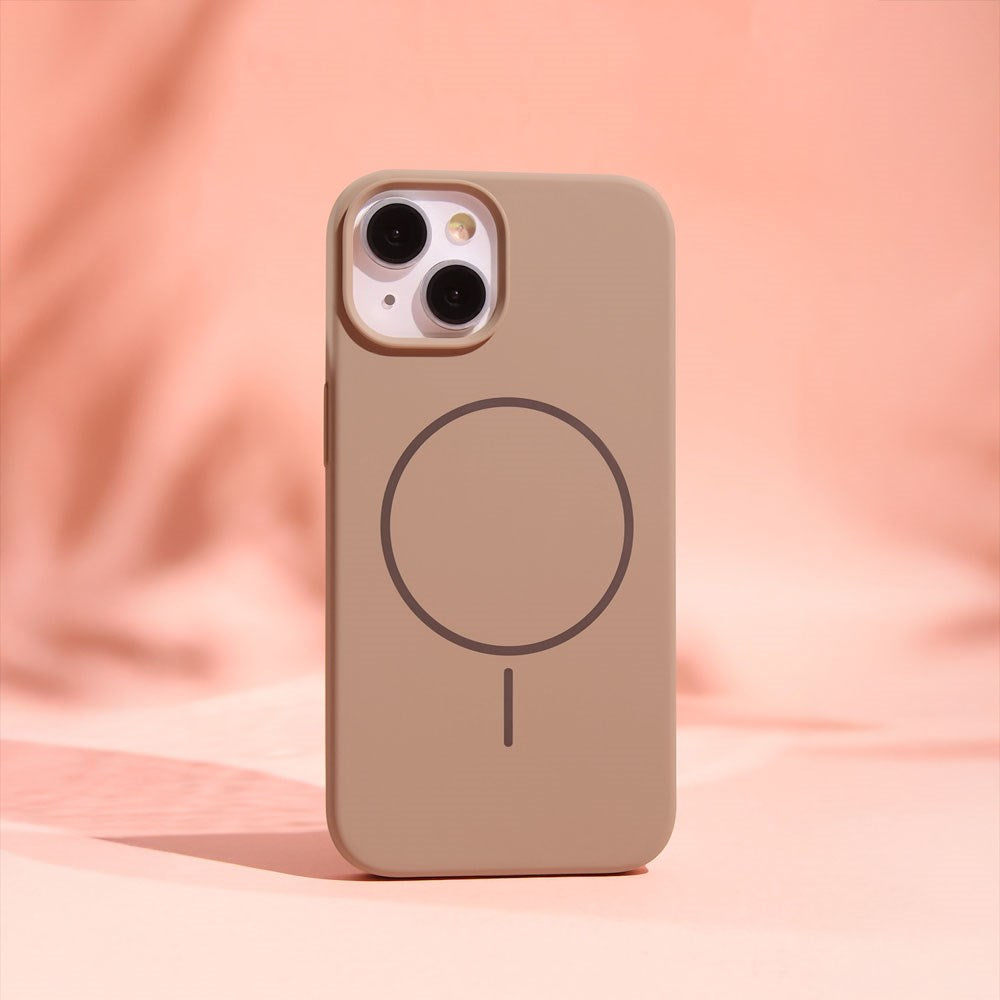 iPhone 15 Pro Silicone Thin Deksel - MagSafe Kompatibel - Brun