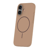 iPhone 16 Silicone Thin Deksel - MagSafe Kompatibel - Brun