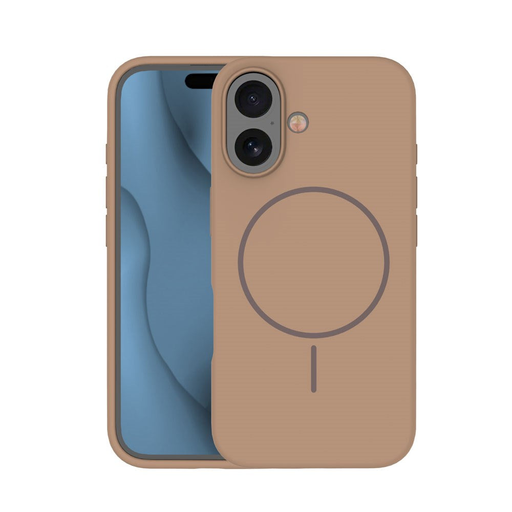 iPhone 16 Silicone Thin Deksel - MagSafe Kompatibel - Brun