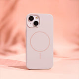 iPhone 15 Pro Max Silicone Thin Deksel - MagSafe Kompatibel - Rosa