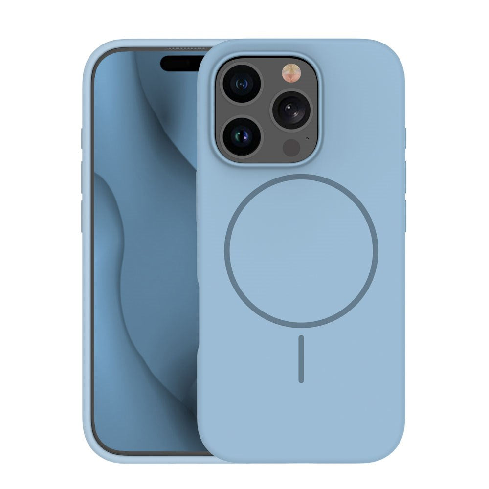 iPhone 12/12 Pro Silicone Thin Deksel - MagSafe Kompatibel - Lys Blå