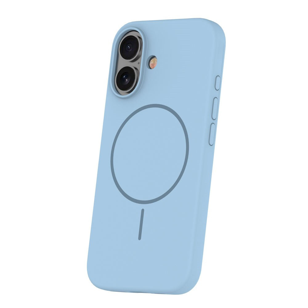 iPhone 16 Silicone Thin Deksel - MagSafe Kompatibel - Lys Blå