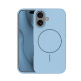 iPhone 16 Silicone Thin Deksel - MagSafe Kompatibel - Lys Blå