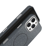 iPhone 14 Pro Glitter Thin Deksel - MagSafe Kompatibel - Svart