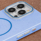 iPhone 13 Glitter Thin Deksel - MagSafe Kompatibel - Lys Blå
