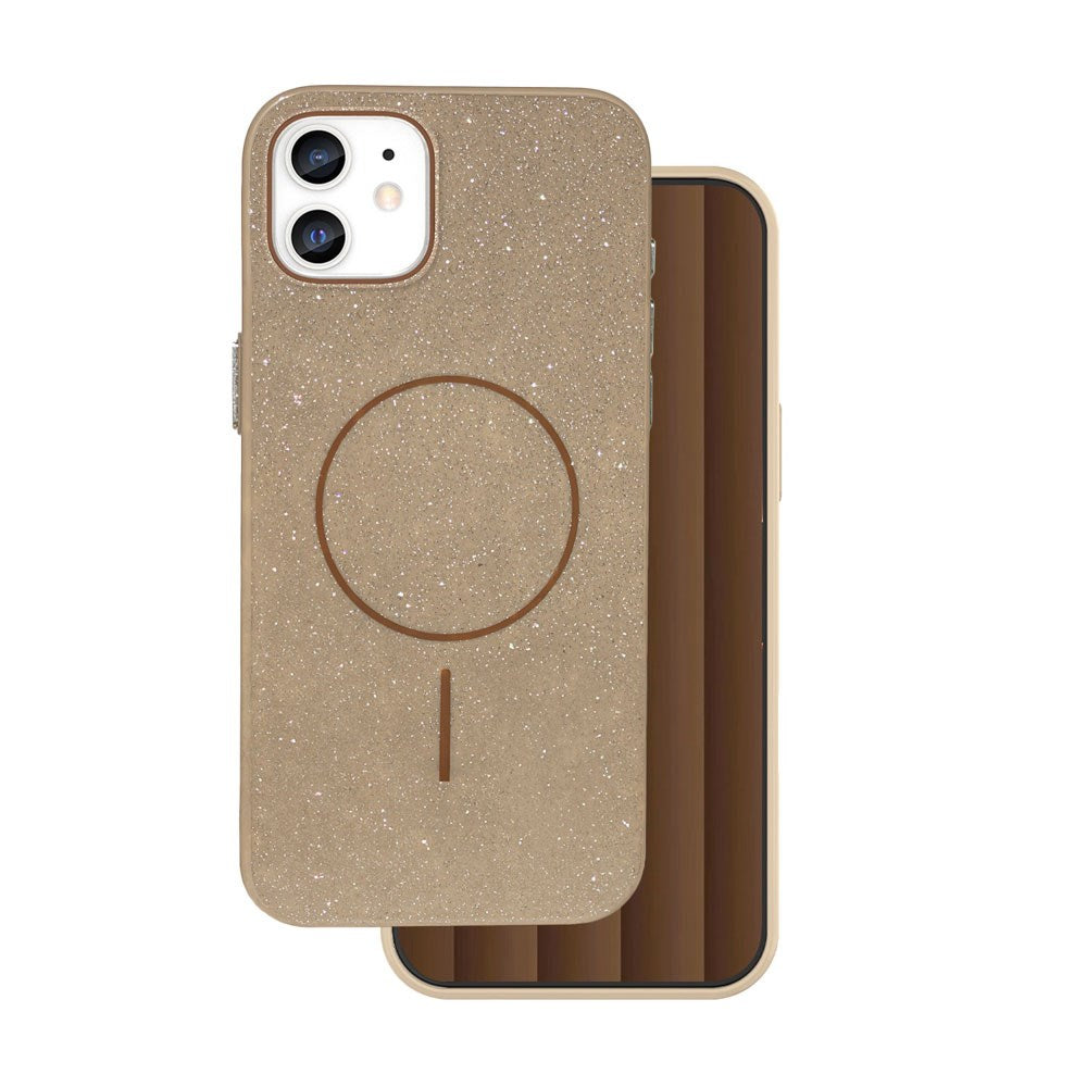 iPhone 11 Glitter Thin Deksel - MagSafe Kompatibel - Brun