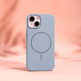 iPhone 17e / 16e Silicone Thin Deksel - MagSafe Kompatibel - Lys Blå