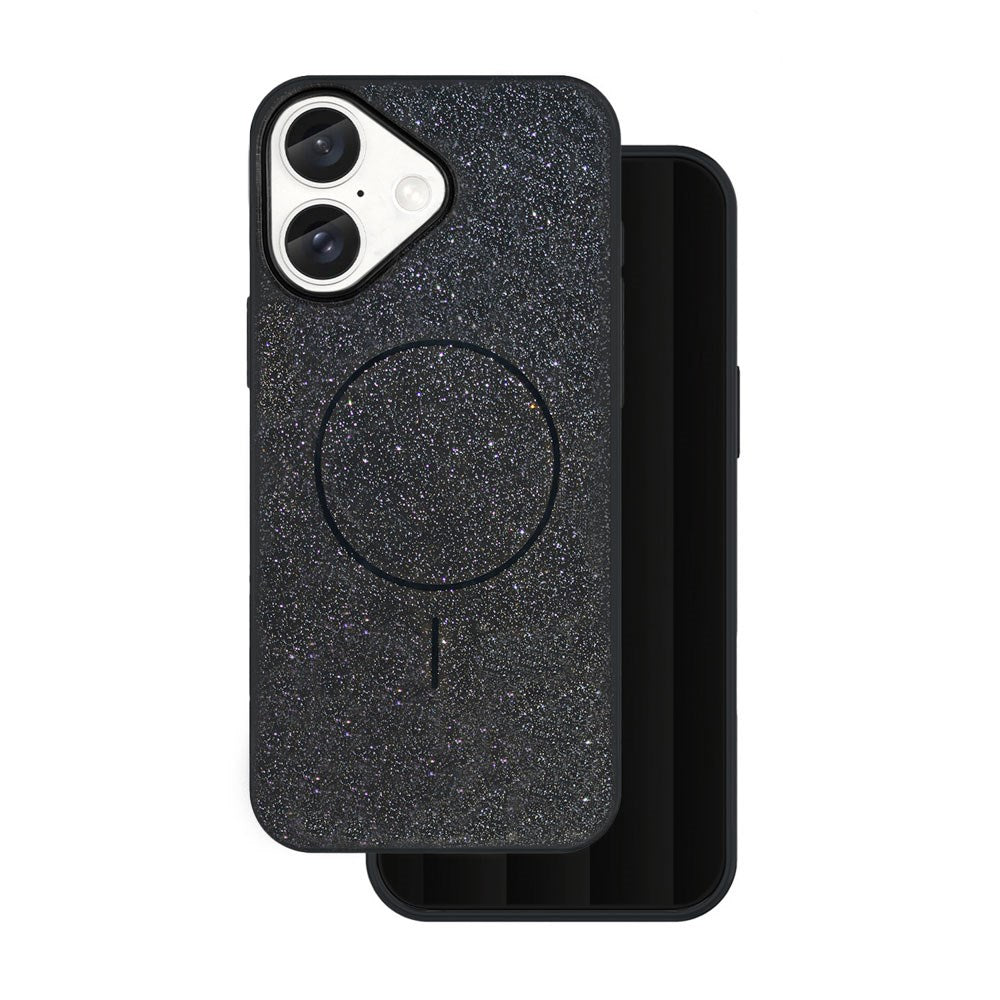 iPhone 17 Pro TFO Glitter Thin Deksel - MagSafe Kompatibel - Svart