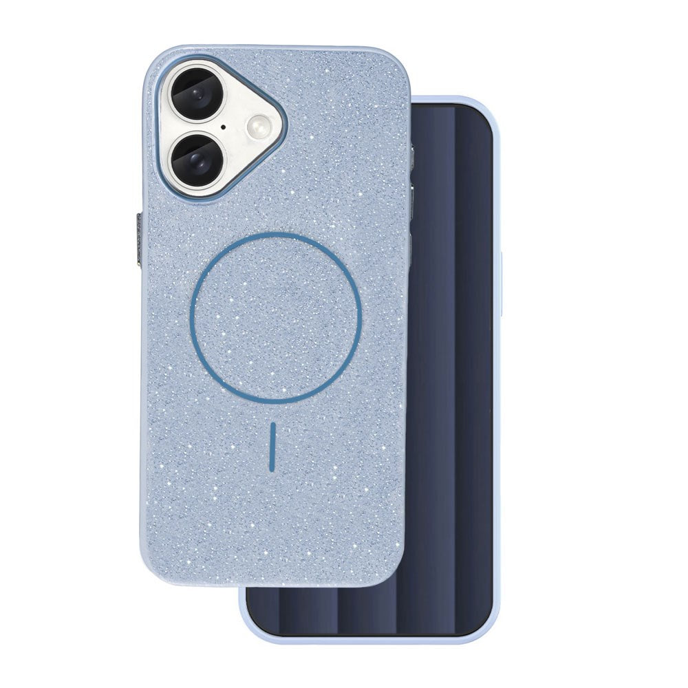 iPhone 17 TFO Glitter Thin Deksel - MagSafe Kompatibel - Blå