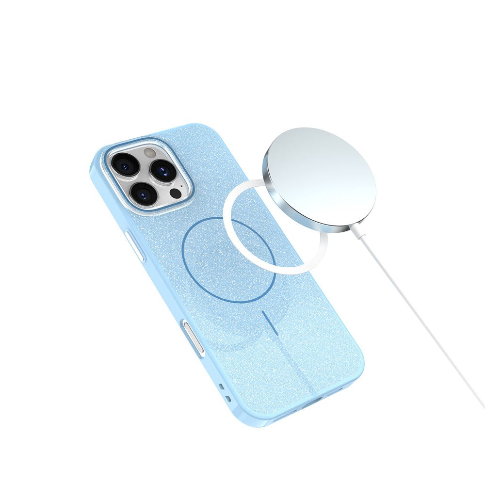 iPhone 17e / 16e TFO Glitter Thin Deksel - MagSafe Kompatibel - Blå