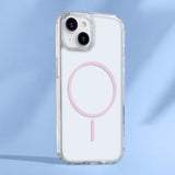 iPhone 17 TFO Anti-Shock Thin Deksel - MagSafe Kompatibel - Gjennomsiktig / Rosa