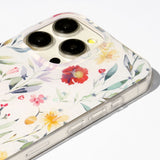 iPhone 16 Pro TFO Glow Glam Deksel - Hvit / Blomster