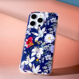 iPhone 17 Pro TFO Glow Glam Deksel - Blå / Blomster