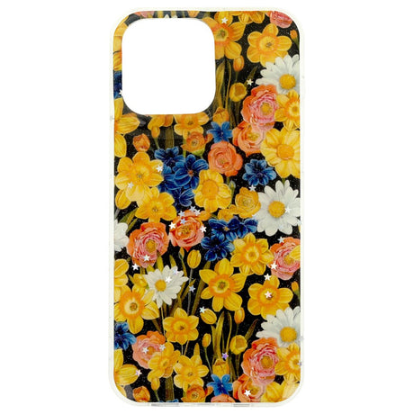 iPhone 17 Pro TFO Glow Glam Deksel - Oransje / Blomster