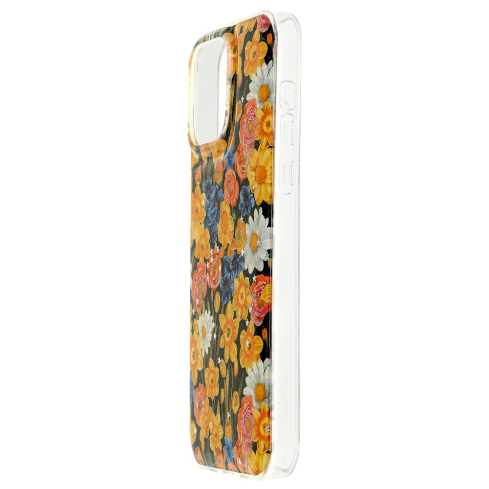 iPhone 17 Pro TFO Glow Glam Deksel - Oransje / Blomster
