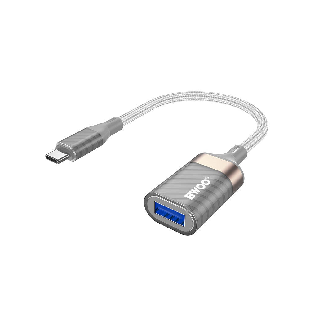 BWOO USB-C til USB-A Adapter - Grå