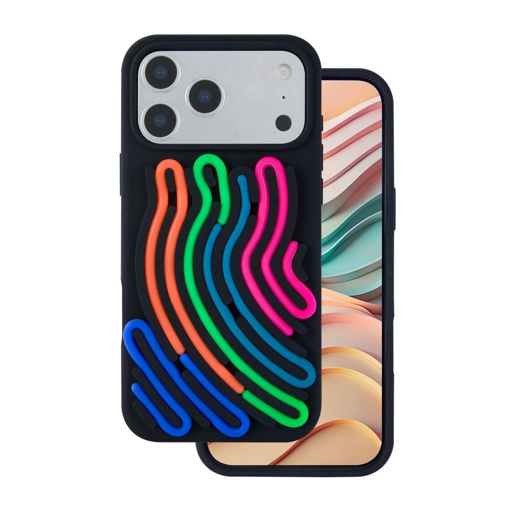 iPhone 17 Pro TFO DIY Snake Silikon Deksel - Svart