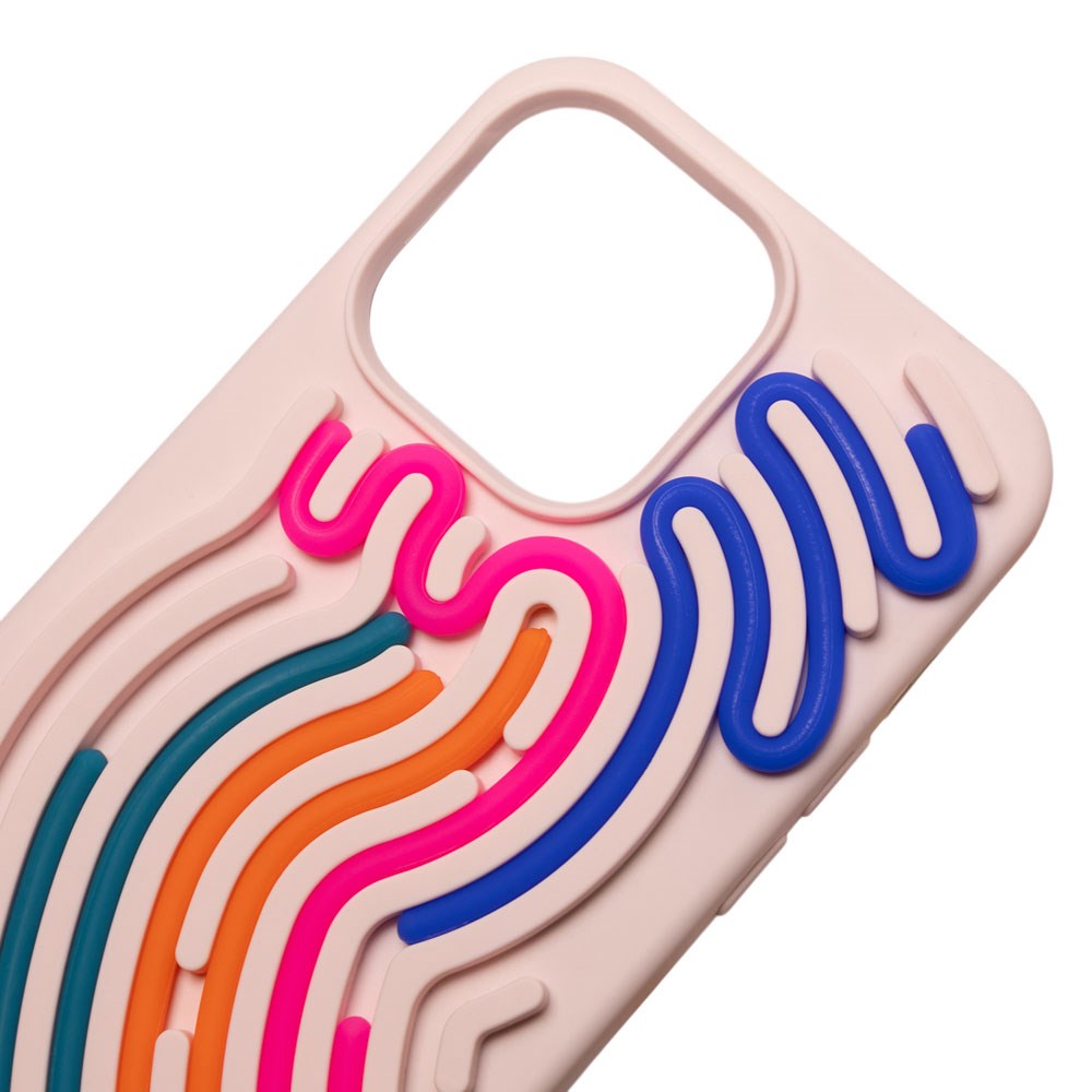 iPhone 17 Pro TFO DIY Snake Silikon Deksel - Lyserød