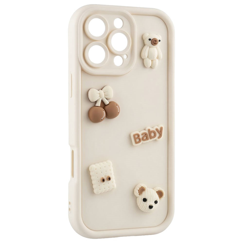iPhone 17 TFO Ultra Trendy 3D Deksel - Beige Bear