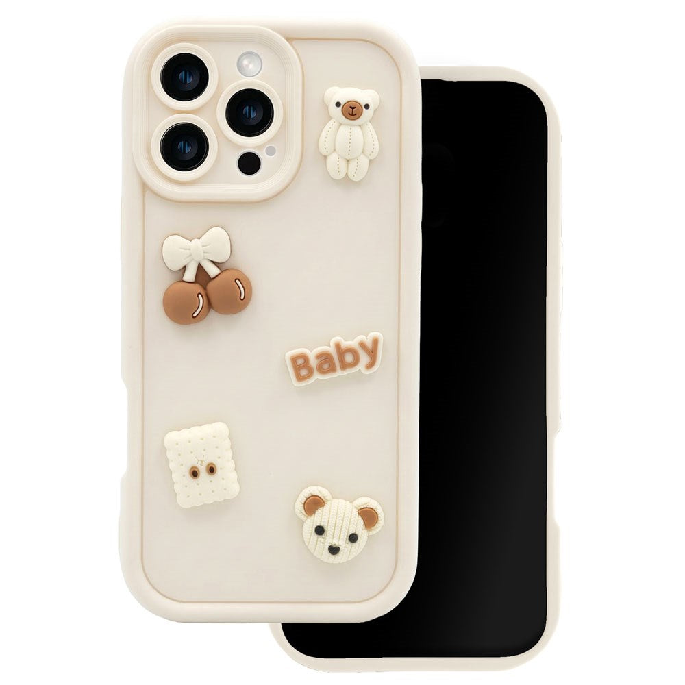 iPhone 17e / 16e TFO Ultra Trendy 3D Deksel - Beige Bear