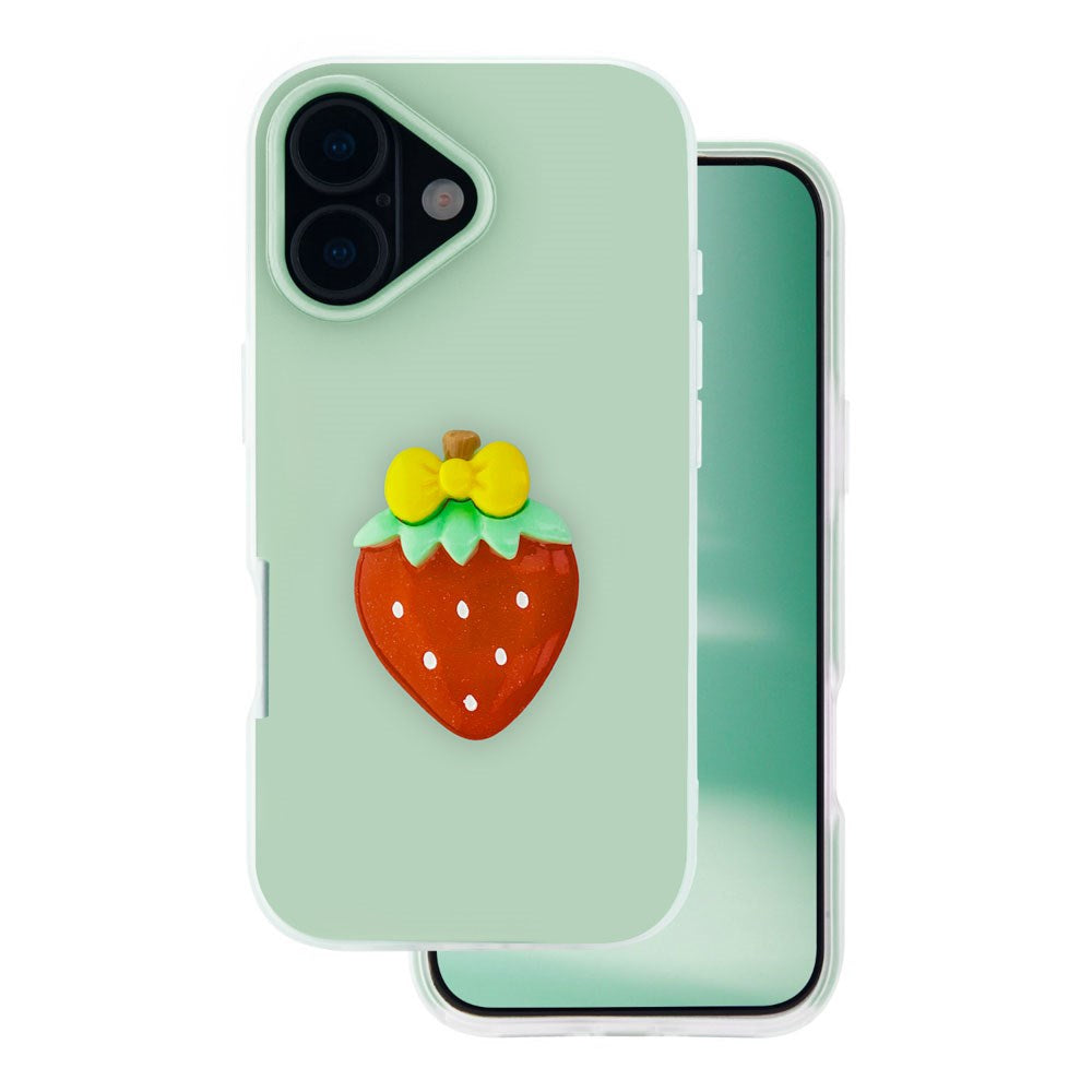 iPhone 17 TFO 3D Frukt Deksel – Jordbær