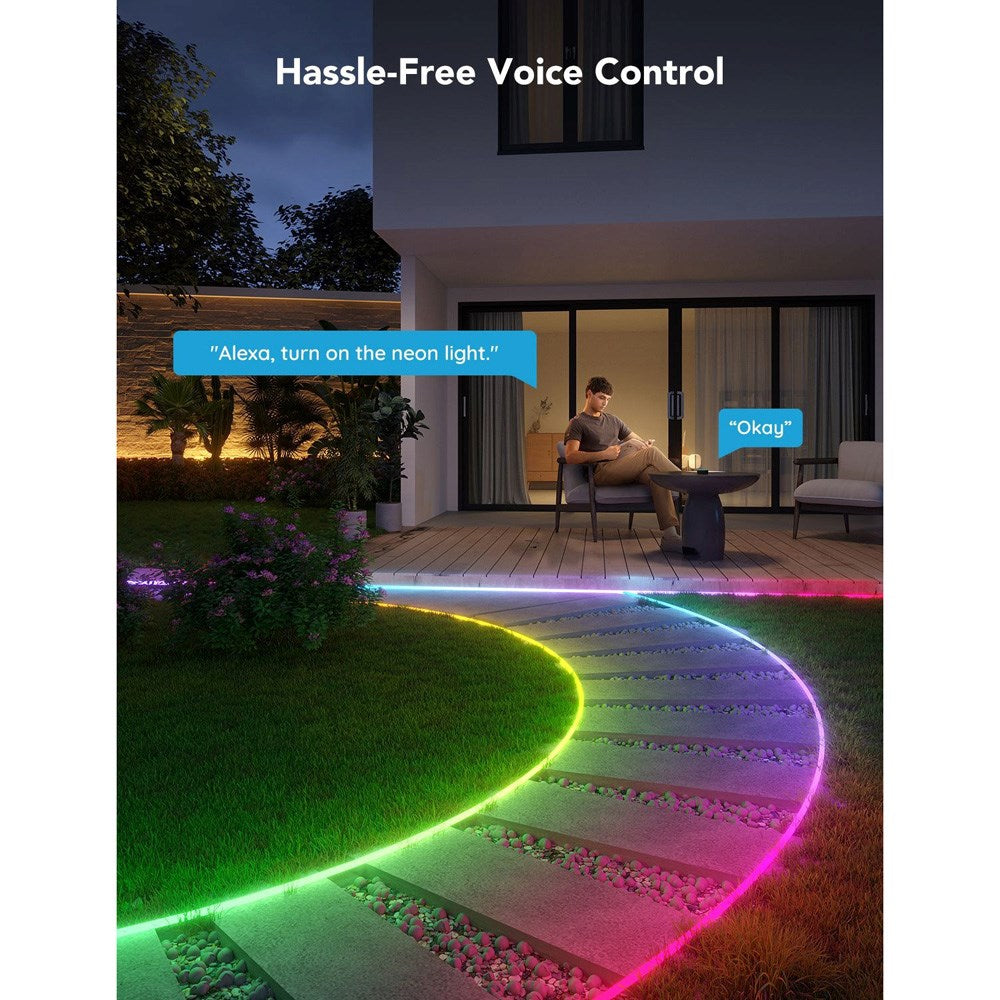 Govee Outdoor Neon Rope Light - 10m - Svart