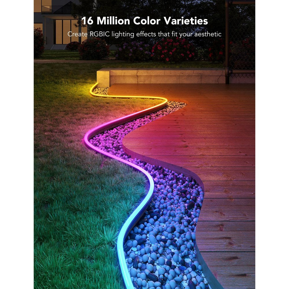 Govee Outdoor Neon Rope Light - 10m - Svart