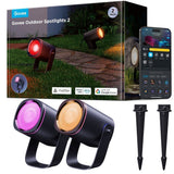 Govee Outdoor Spotlights - 2 stk. - med Multimontering - Svart