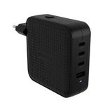 Targus HyperJuice 100W Reise­lader m. 1x USB-A & 3x USB-C - inkl. 4x Adapterplugger - Svart