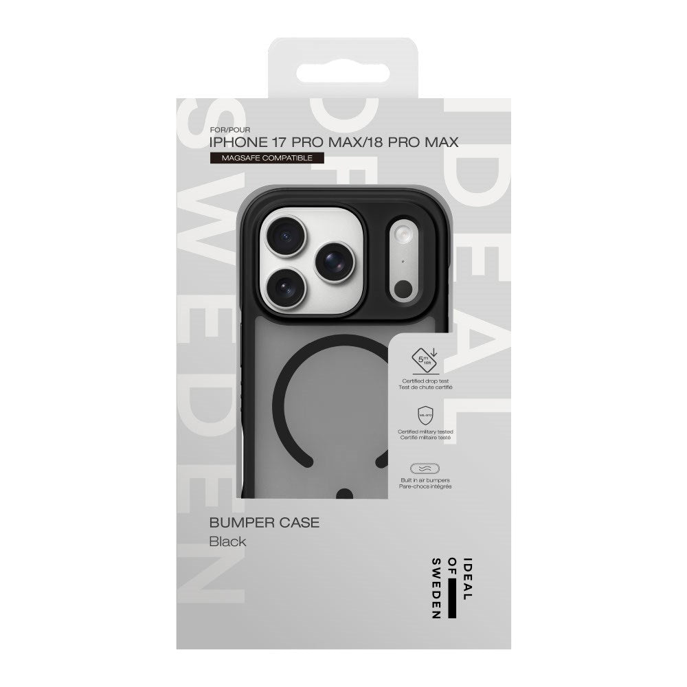 iPhone 18 Pro Max / 17 Pro Max iDeal Of Sweden Ideal Bumper Deksel - MagSafe Kompatibel - Black