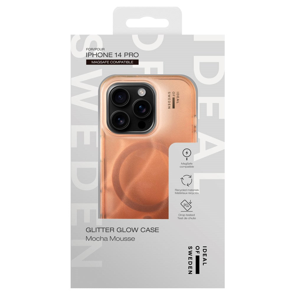 iPhone 14 Pro iDeal Of Sweden Clear Deksel - MagSafe Kompatibel - Mocha Mousse