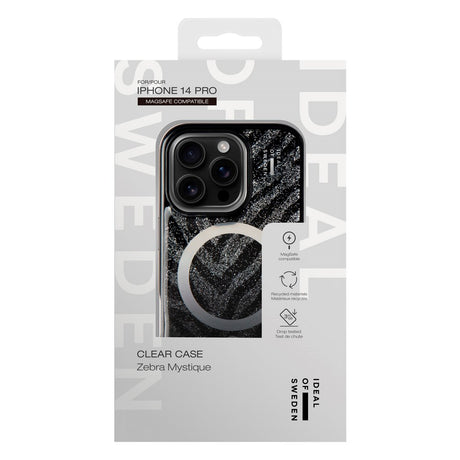 iPhone 14 Pro iDeal Of Sweden Clear Deksel - MagSafe Kompatibel - Zebra Mystique