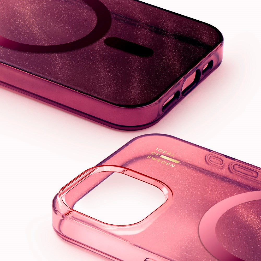 iPhone 17e / 16e / 15 / 14 / 13 iDeal Of Sweden Clear Deksel - MagSafe Kompatibel - Cherry Lacquer
