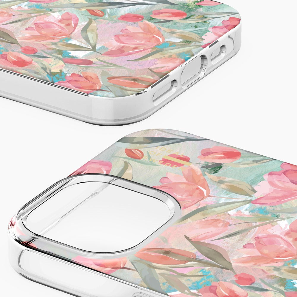 iPhone 17e / 16e / 15 / 14 / 13 iDeal Of Sweden Clear Case - MagSafe Kompatibel - Tulip Bloom