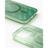 iPhone 15 Pro iDeal Of Sweden Clear Deksel - MagSafe Kompatibel - Sage Green