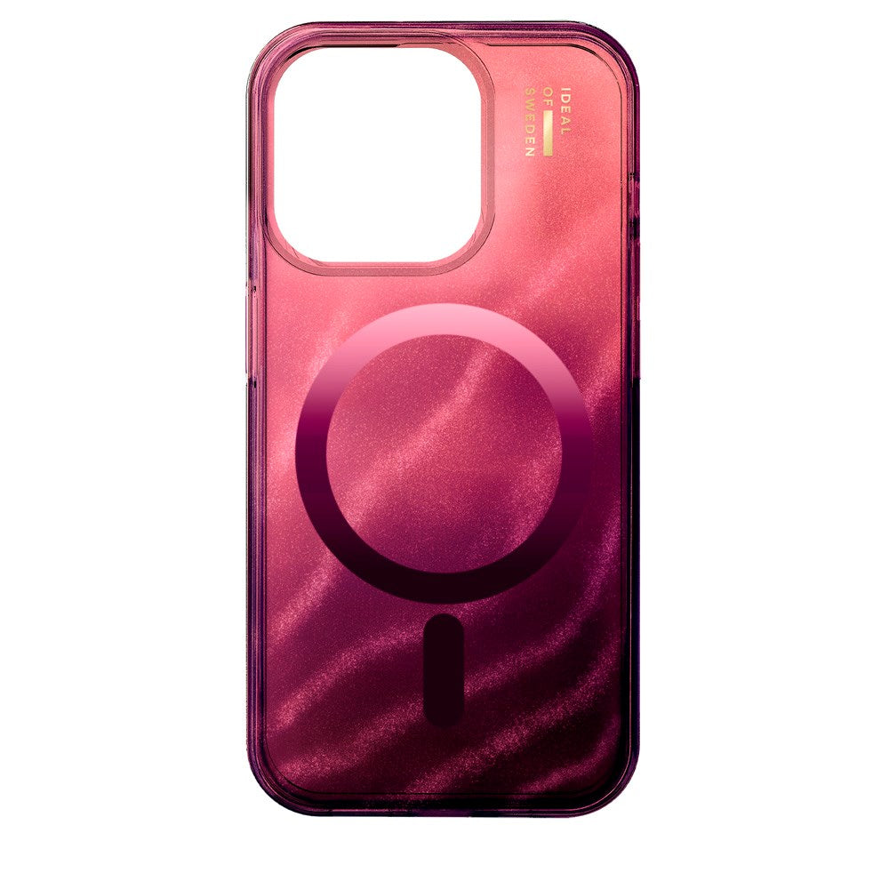 iPhone 15 Pro iDeal Of Sweden Clear Deksel - MagSafe Kompatibel - Cherry Lacquer