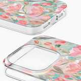 iPhone 15 Pro iDeal Of Sweden Clear Case - MagSafe Kompatibel - Tulip Bloom