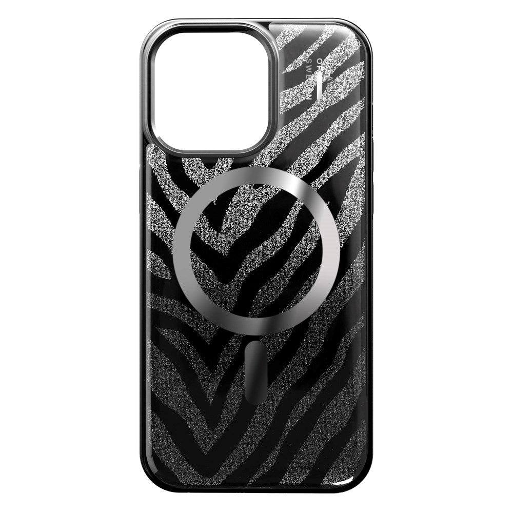 iPhone 15 Pro Max iDeal Of Sweden Clear Deksel - MagSafe Kompatibel - Zebra Mystique