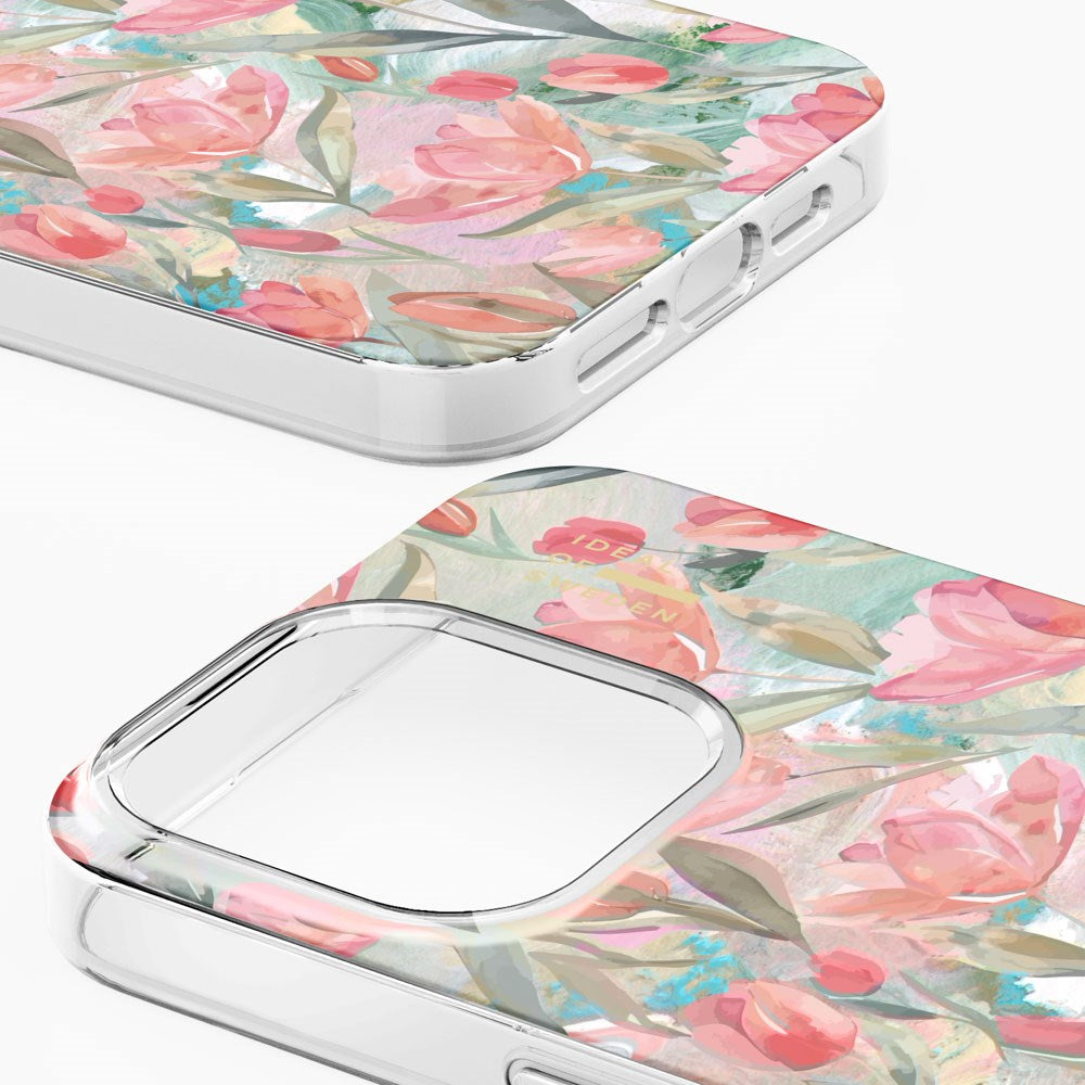 iPhone 15 Pro Max iDeal Of Sweden Clear Case - MagSafe Kompatibel - Tulip Bloom