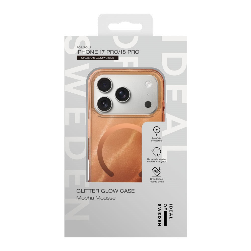 iPhone 18 Pro / 17 Pro iDeal Of Sweden Clear Deksel - MagSafe Kompatibel - Mocha Mousse