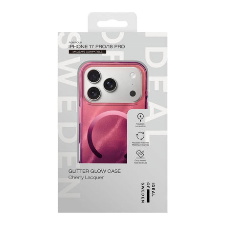 iPhone 18 Pro / 17 Pro iDeal Of Sweden Clear Deksel - MagSafe Kompatibel - Cherry Lacquer