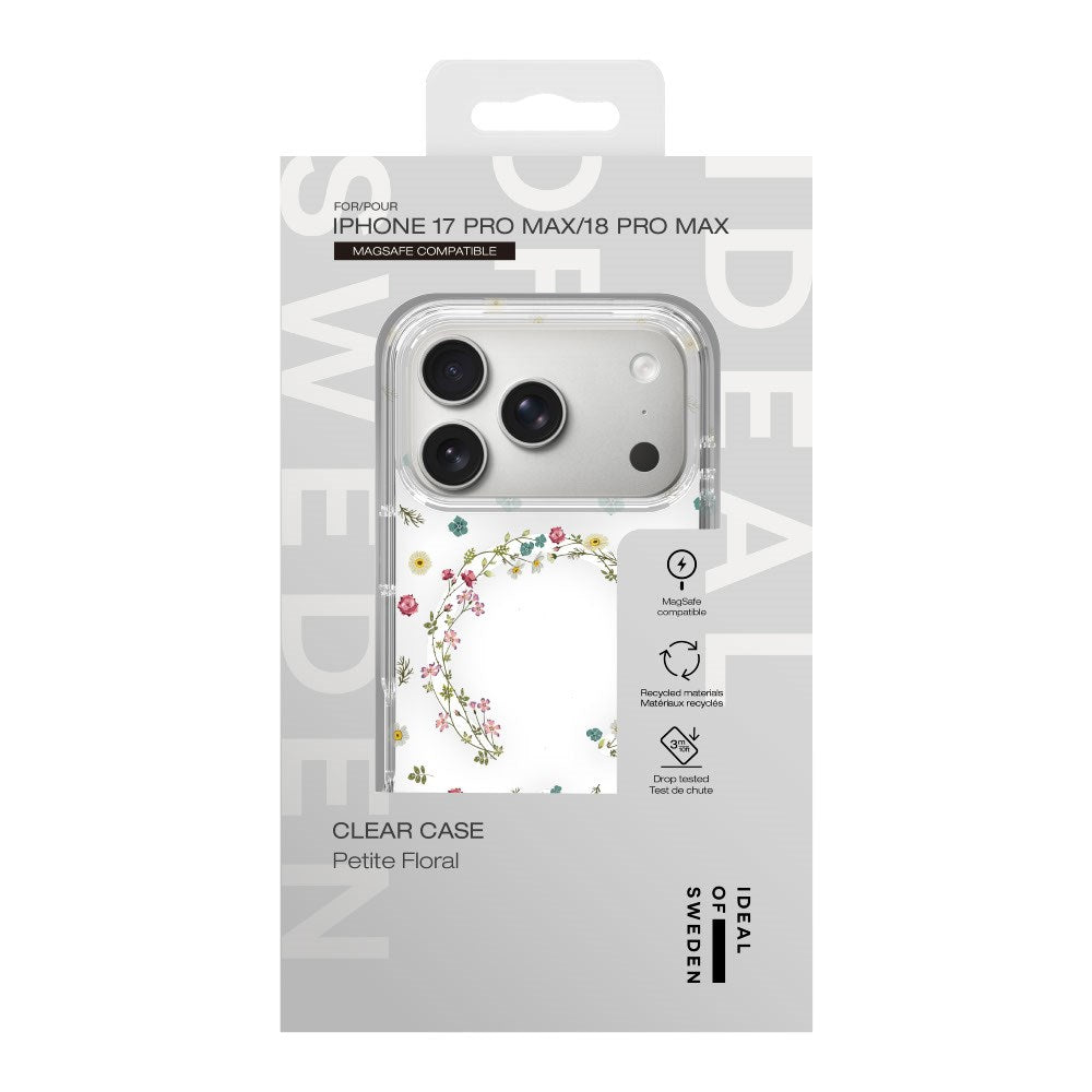 iPhone 18 Pro Max / 17 Pro Max iDeal Of Sweden Clear Deksel - MagSafe Kompatibel - Petite Floral