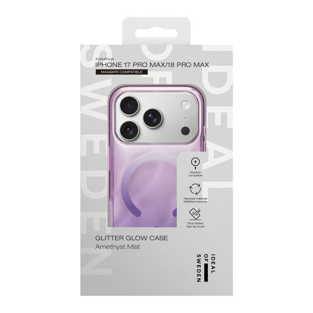 iPhone 18 Pro Max / 17 Pro Max iDeal Of Sweden Clear Deksel - MagSafe Kompatibel - Amethyst Mist
