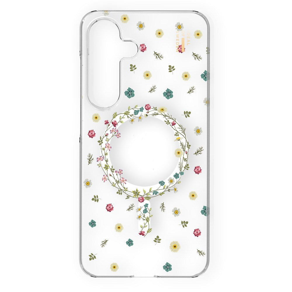 Samsung Galaxy S25 iDeal Of Sweden Clear Deksel - Trådløs Lading - Petite Floral