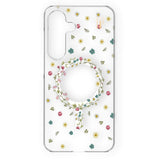 Samsung Galaxy S25 iDeal Of Sweden Clear Deksel - Trådløs Lading - Petite Floral