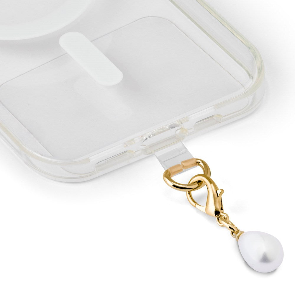 iDeal of Sweden Charm Anheng med Karabinlås - Pearl