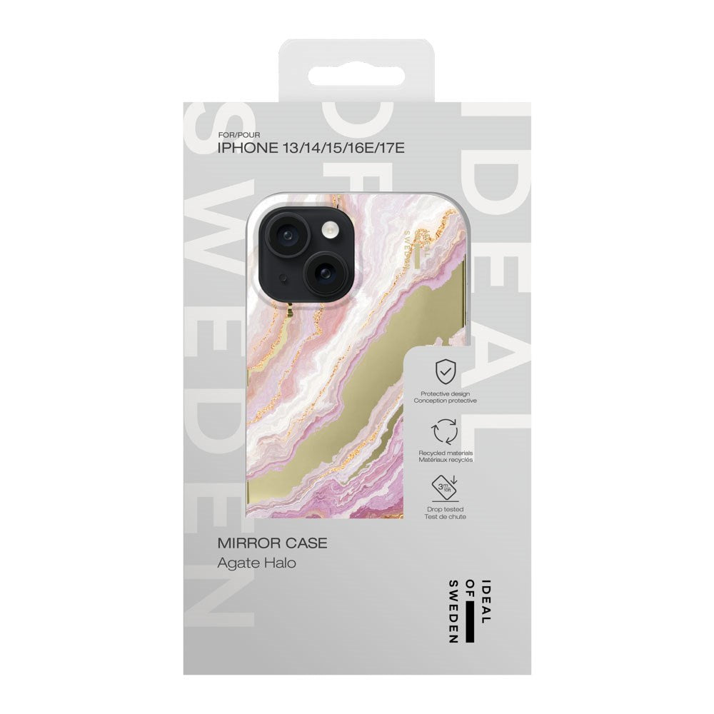 iPhone 17e / 16e / 15 / 14 / 13 iDeal Of Sweden Mirror Deksel - Agate Halo